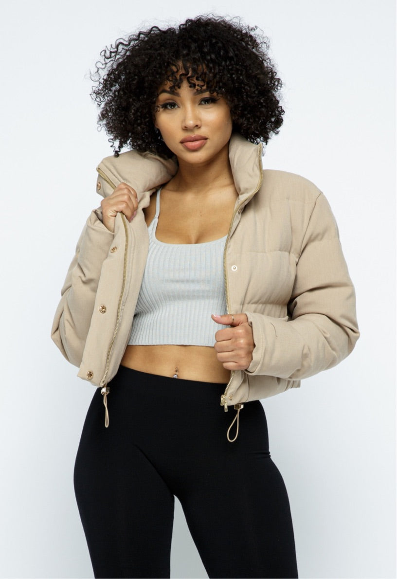 Over it: Bomber beige